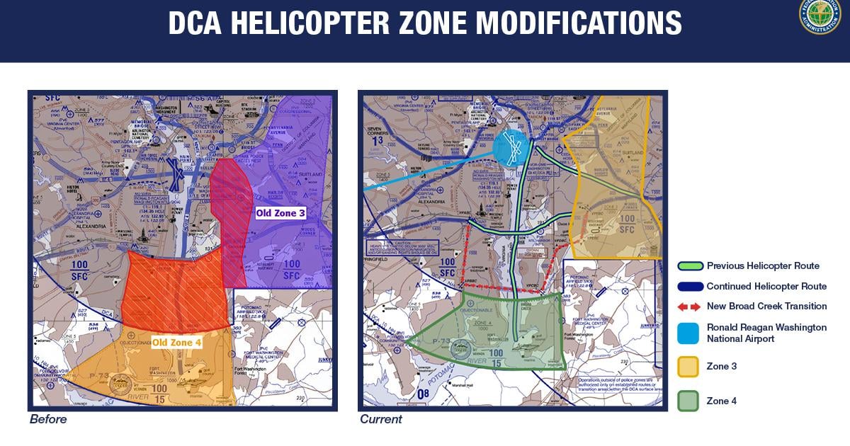 FAA Revises Helicopter Routes Near Reagan National